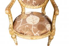 Pair Of Fine Italian Neoclassical Painted And Giltwood Armchairs - 4643417