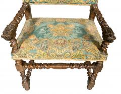 Pair Of Flemish Baroque Walnut Armchairs - 4330381
