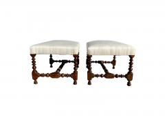 Pair Of Flemish Baroque Walnut Benches - 2424914