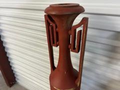Pair Of French Art Deco Iron Urns - 3831811