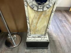 Pair Of French Art Deco Marble Pedestals - 3744194