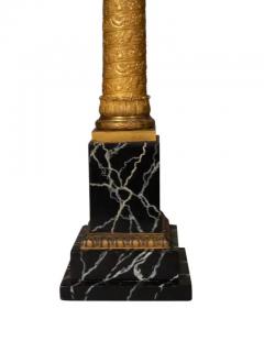Pair Of French Empire Bronze and Faux Marble Table Lamps - 4141554