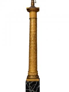 Pair Of French Empire Bronze and Faux Marble Table Lamps - 4141566