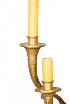 Pair Of French Empire Style Bronze Wall Lights - 4292655