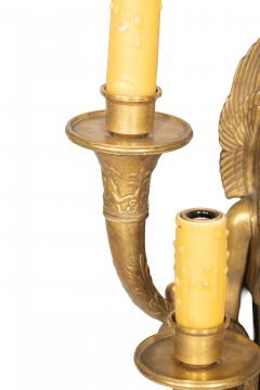 Pair Of French Empire Style Bronze Wall Lights - 4292666