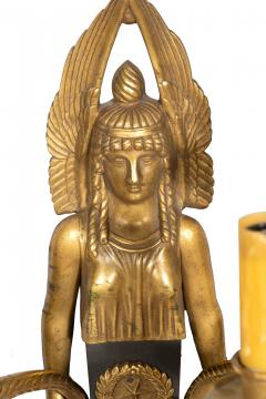 Pair Of French Empire Style Bronze Wall Lights - 4292692