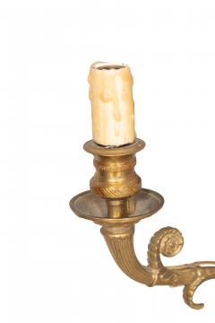 Pair Of French Empire Style Bronze Wall Sconces - 4246622