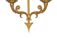 Pair Of French Empire Style Bronze Wall Sconces - 4246625