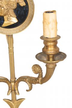 Pair Of French Empire Style Bronze Wall Sconces - 4246643