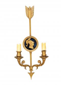 Pair Of French Empire Style Bronze Wall Sconces - 4246694