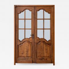 Pair Of French Louis XV Style Walnut Entry Doors - 758267