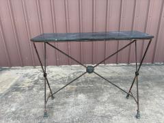 Pair Of French Maison Bagu s Wrought Iron Neoclassical Style Console Tables - 4817302