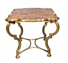 Pair Of French Moderne Bronze And Faux Tortoise End Tables - 4465256