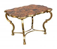 Pair Of French Moderne Bronze And Faux Tortoise End Tables - 4465265