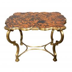 Pair Of French Moderne Bronze And Faux Tortoise End Tables - 4465323