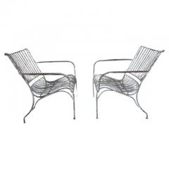 Pair Of French Wrought Iron Garden Chairs - 3700172