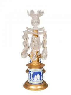 Pair Of George III Cut Glass And Jasper Ware Candlesticks - 4141777