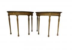 Pair Of George III Giltwood Demilune Console Tables - 2370703