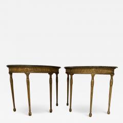 Pair Of George III Giltwood Demilune Console Tables - 2373969