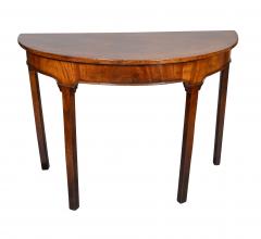 Pair Of George III Mahogany Demilune Side Tables - 4246548