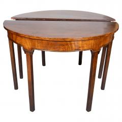 Pair Of George III Mahogany Demilune Side Tables - 4246571