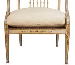 Pair Of George III Painted Armchairs - 4141024