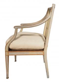 Pair Of George III Painted Armchairs - 4141069