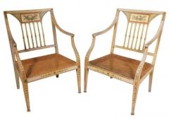 Pair Of George III Painted Armchairs - 4141092