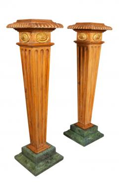 Pair Of George III Pine Pedestals - 4138549