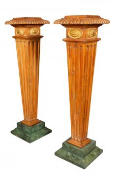 Pair Of George III Pine Pedestals - 4138550