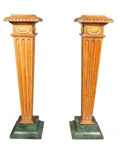 Pair Of George III Pine Pedestals - 4138553
