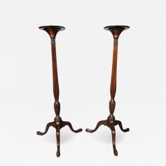 Pair Of George III Style Mahogany Candlestands - 4760588
