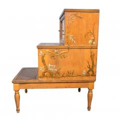 Pair Of George III Style Yellow Japanned Step Tables From The Duke Of Windsor - 4458786