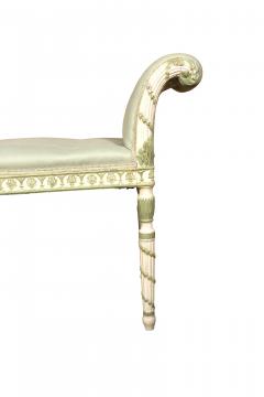 Pair Of George III White And Green Painted Window Benches - 4382585