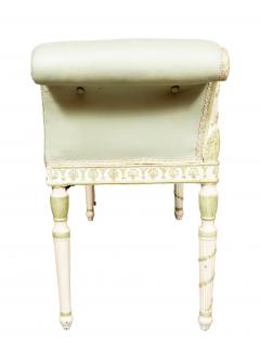 Pair Of George III White And Green Painted Window Benches - 4382589