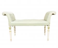 Pair Of George III White And Green Painted Window Benches - 4382601