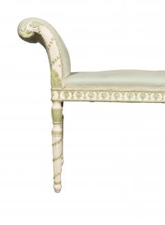 Pair Of George III White And Green Painted Window Benches - 4382612