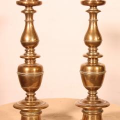 Pair Of Gilt Bronze Candlesticks Florence Dated 1635 - 4142837