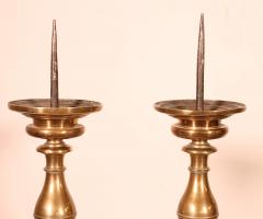 Pair Of Gilt Bronze Candlesticks Florence Dated 1635 - 4142838