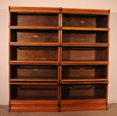 Pair Of Globe Wernicke Bookcases In Oak 19th Century - 3585375