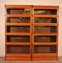 Pair Of Globe Wernicke Bookcases In Oak 19th Century - 3585377