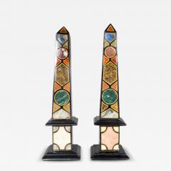 Pair Of Grand Tour Style Marble Obelisks - 4475628