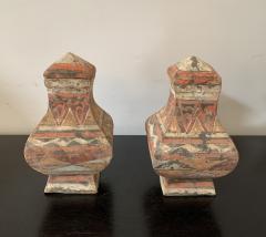 Pair Of Han Dynasty Painted Jars - 3073135