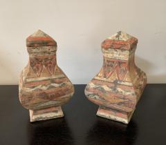 Pair Of Han Dynasty Painted Jars - 3073136