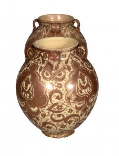 Pair Of Hispano Moresque Pottery Vases - 3996071