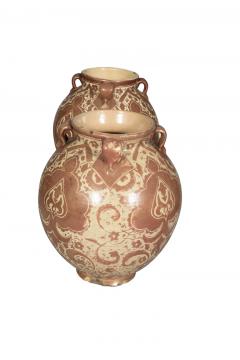 Pair Of Hispano Moresque Pottery Vases - 3996106