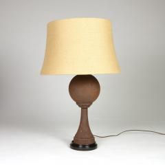 Pair Of Iron Ball Finials Now Mounted as Table Lamps - 1364260