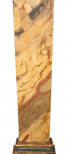 Pair Of Italian Faux Marble And Giltwood Wall Columns - 4524536