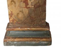 Pair Of Italian Faux Marble And Giltwood Wall Columns - 4524585