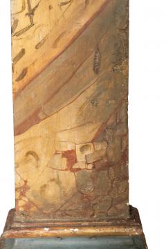 Pair Of Italian Faux Marble And Giltwood Wall Columns - 4524588